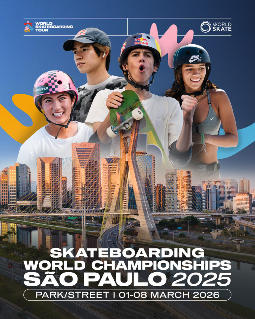 Il Brasile ospiterà i Campionati Mondiali di Skateboarding Street e Park